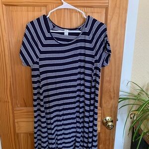Old Navy Navy and White Striped Top